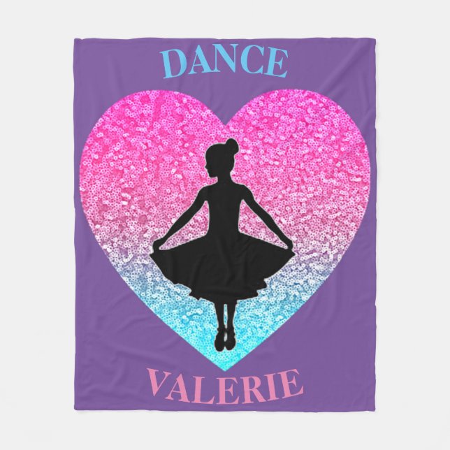 Cobertor De Velo Girls Dance Fleece Blanket com seu nome (Frente)