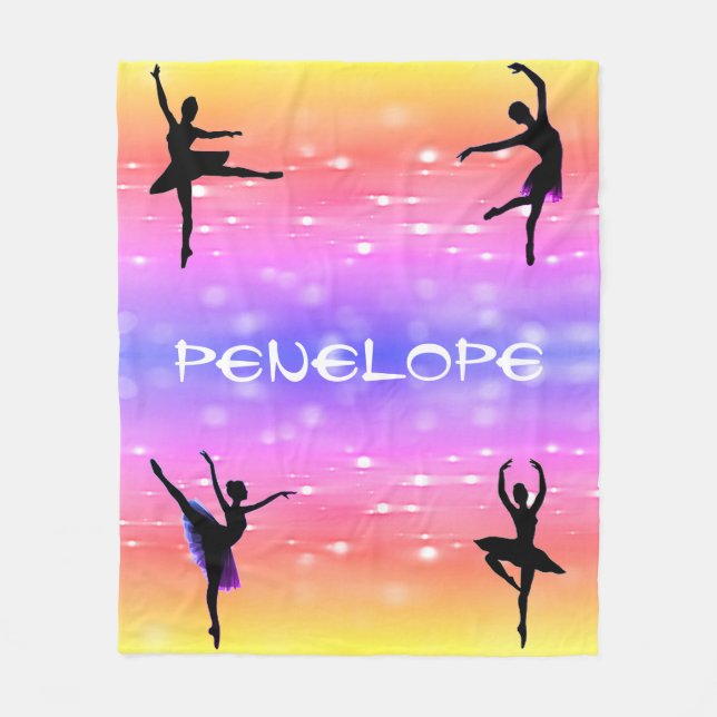 Cobertor De Velo Girls Dance Rainbow Fleece Blanket (Frente)