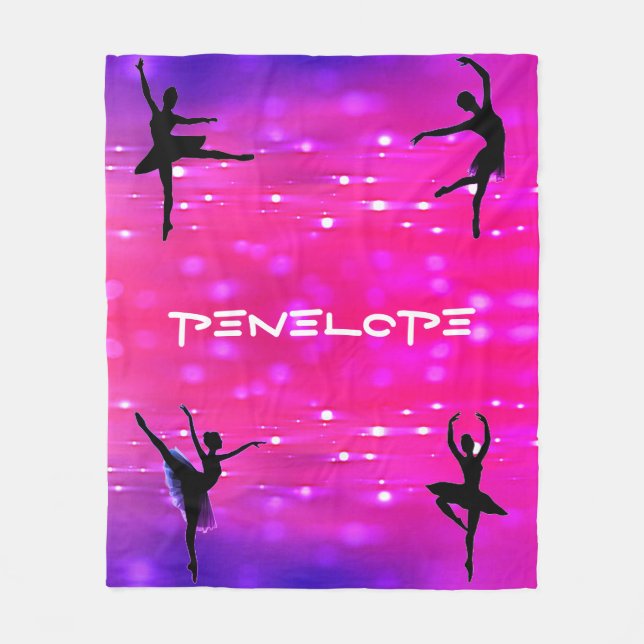 Cobertor De Velo Girls Dance Rosa & Purple Edgy Font (Frente)