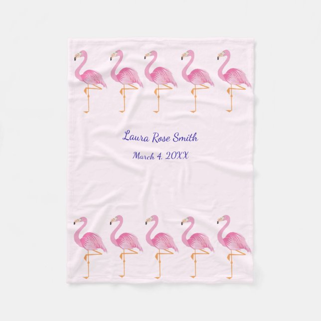 Cobertor De Velo Girls flamingos Fleece Blanket (Frente)