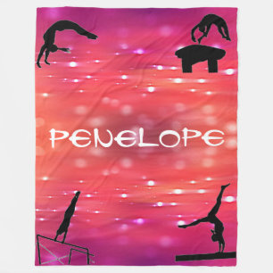 Cobertor De Velo Girls Gymnastics Events Blanket Personalizado