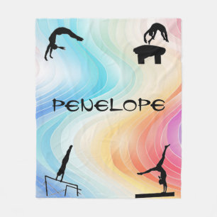 Cobertor De Velo Girls Gymnastics Events Sparkly Blanket