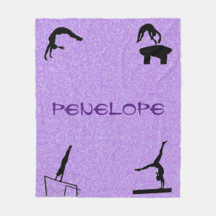 Cobertor De Velo Girls Gymnastics Evita Glitter Roxo