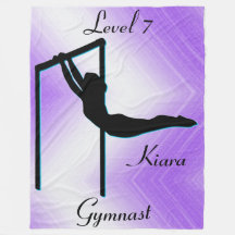 Girls Gymnastics Nível 7 Fleece Blanket