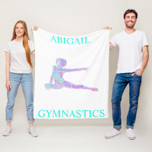 Cobertor De Velo Girls Gymnastics Word Art / Word Cloud