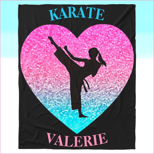 Cobertor De Velo Girls Karate Fleece Blanket (Criador carregado)