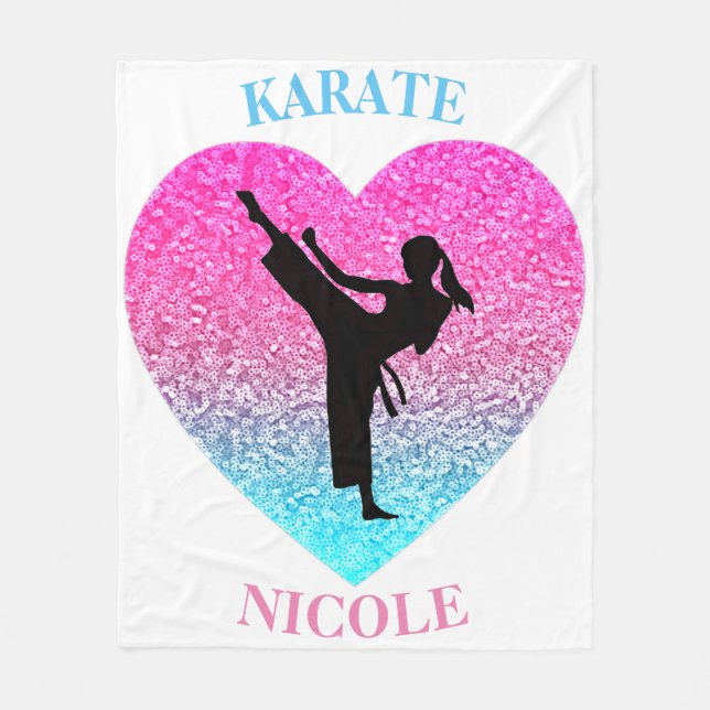 Cobertor De Velo Girls Karate Fleece Blanket (Frente)