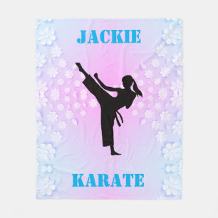 Cobertor De Velo Girls Karate Floral
