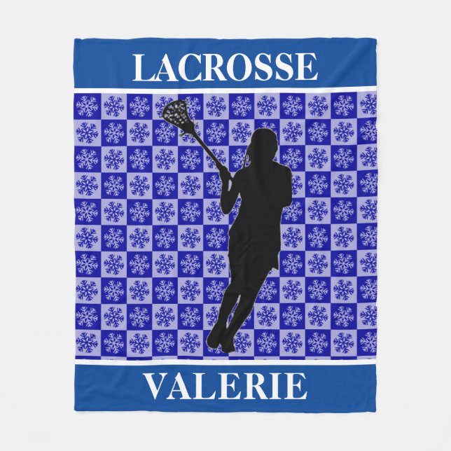 Cobertor De Velo Girls Lacrosse Fleece Blanket (Frente)