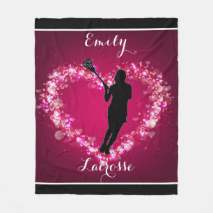Cobertor De Velo Girls Lacrosse Floating Hearts