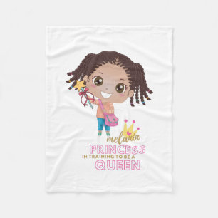 Cobertor De Velo Girls MELANIN Princesa Treinando Para Ser Rainha C