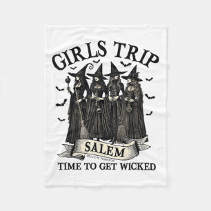 Cobertor De Velo Girls Trip Salem Witch Halloween Salem Machusets