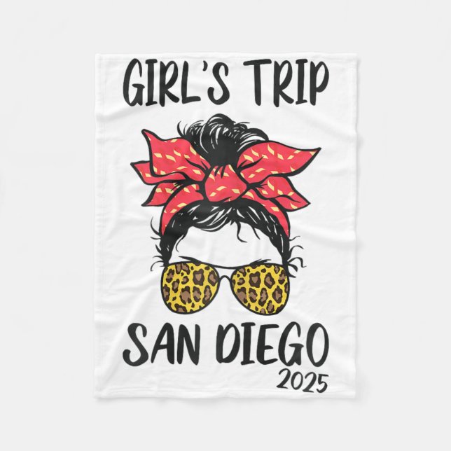 Cobertor De Velo Girls Trip San Diego 2025 Vacation Girls Weekend M (Frente)