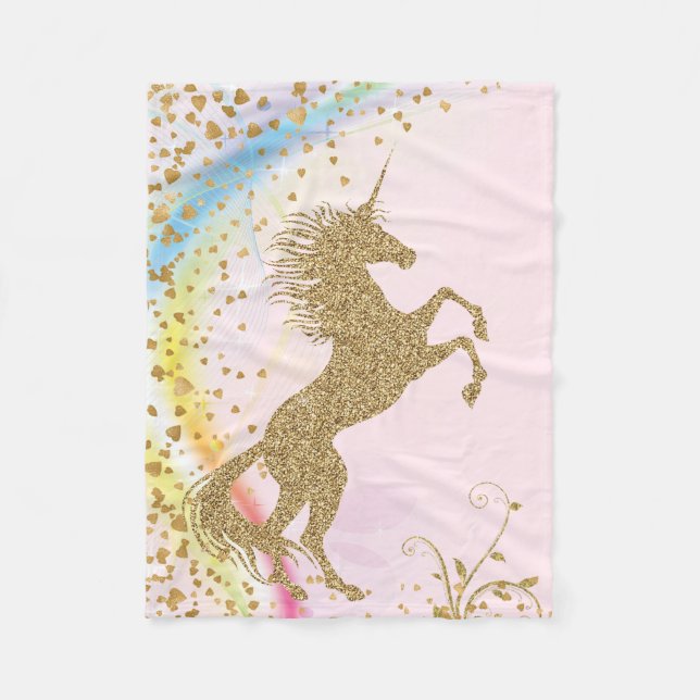Cobertor De Velo Girls Unicorn Blanket (Frente)