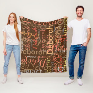Cobertor De Velo Girly Calliografia Legal Tipografia Brown