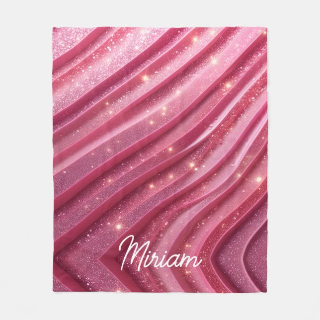 Cobertor De Velo Girly Pink Glittery Luxury (Frente)