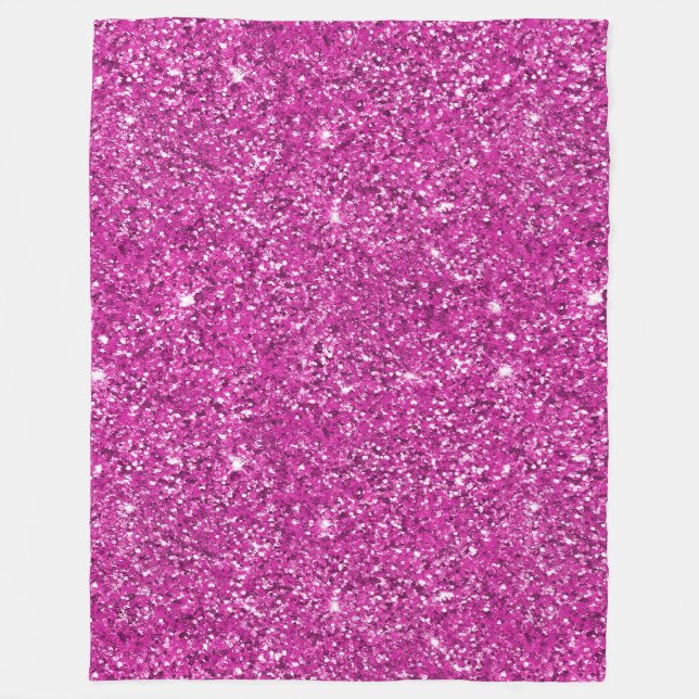 Cobertor De Velo Girly Pink Glitzy Glitter (Frente)