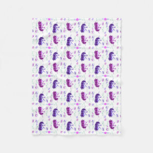 Cobertor De Velo Girly Unicorns Fleece Blanket