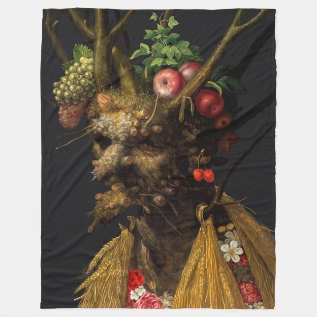 Cobertor De Velo Giuseppe Arcimboldo - Quatro Assentos numa Cabeça (Frente)