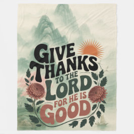 Cobertor De Velo Give Thanks - Christian