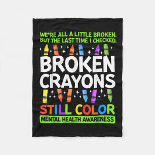 Cobertor De Velo Giz Crayons Quebrados Ainda Colorem A Saúde Mental