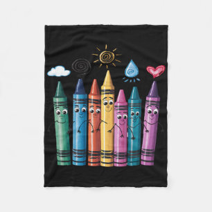 Cobertor De Velo Giz de Cera Fashionable Crayon Mood Color Sexta-fe