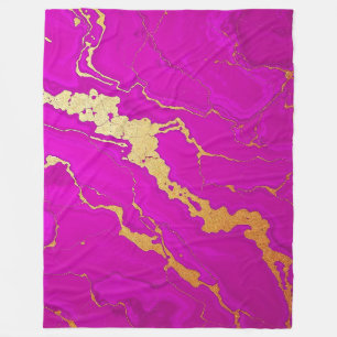 Cobertor De Velo Glamoroso, rosa e Dourado mármore