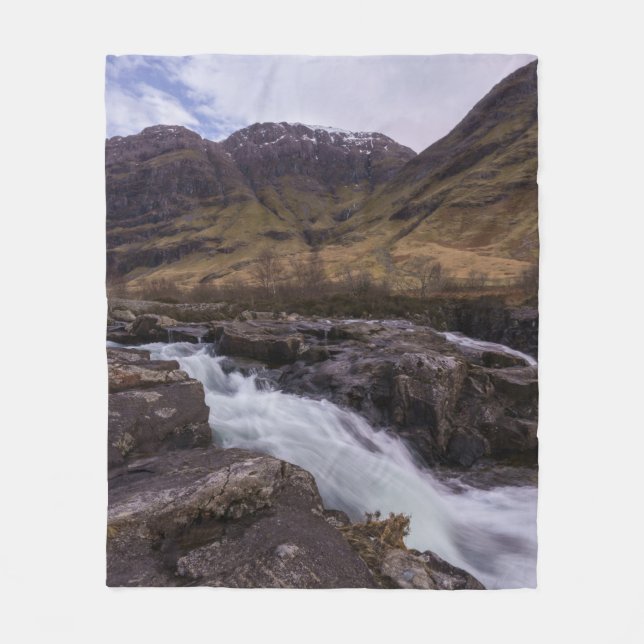 Cobertor De Velo Glencoe Coe River Waterfall Fleece Blanket (Frente)
