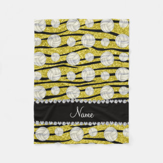 Cobertor De Velo Glitter amarelo-pastel stripes volleybolas