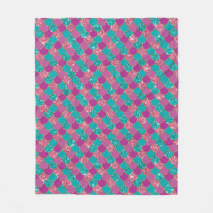 Cobertor De Velo Glitter de Sereia Colorida Roxo