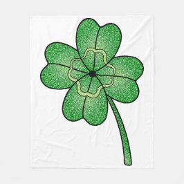 Cobertor De Velo Glitter Four Leaf Clover
