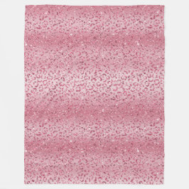 Cobertor De Velo Glitter Leopard de cor rosa-menina