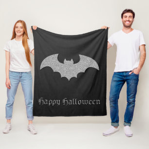 Cobertor De Velo Glittery Bat Halloween