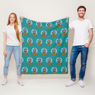 Cobertor De Velo Globo de Neve com Santa Claus Owl