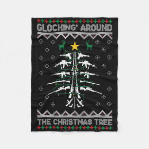 Cobertor De Velo Glocking em Torno da Árvore de Natal Suéter de Nat