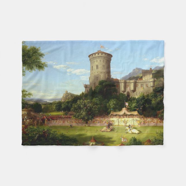 Cobertor De Velo Glorious Past (Joust medieval) (por Thomas Cole) (Frente (Horizontal))