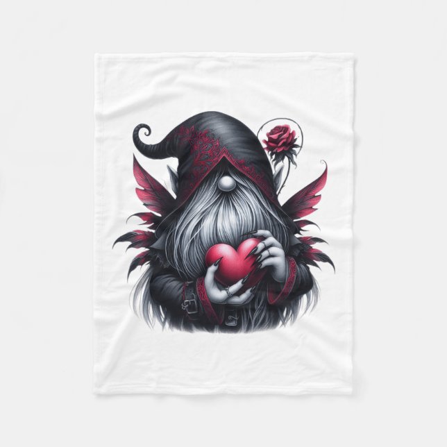 Cobertor De Velo Gnome do Namorados Gótico (Frente)