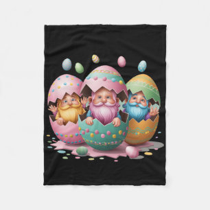 Cobertor De Velo Gnomo divertido da Páscoa Ovos Gnomos da Páscoa ec