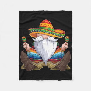 Cobertor De Velo Gnomo Mexicano Cinco De Mayo Serape Poncho Homens