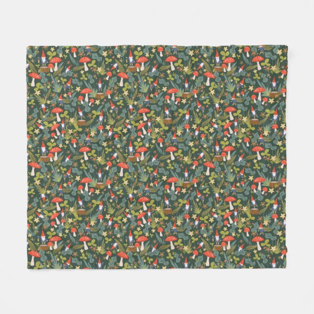 Cobertor De Velo Gnomos da floresta (Frente (Horizontal))