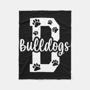 Cobertor De Velo Go Bulls Pawprint School Mascot Spirit Futebol