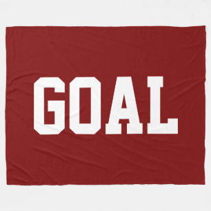 Cobertor De Velo GOAL Esportivo Atletismo Branco Texto Em Vermelho