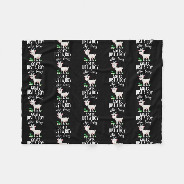 Cobertor De Velo Goat Lover Gift Apenas Um Menino Que Adora Gajos (Frente (Horizontal))