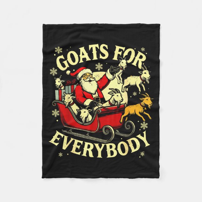 Cobertor De Velo Goats For Everybody Santa Funny Christmas Goat Mom (Frente)