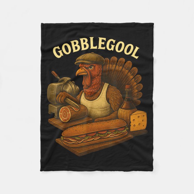 Cobertor De Velo Gobbol Turkey Baker Thanksgiving  (Frente)