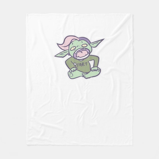 Cobertor De Velo Goblincore Fart Goblin Clássico (Frente)