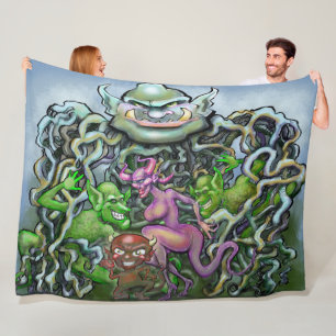 Cobertor De Velo Goblins n Monsters