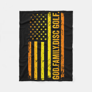 Cobertor De Velo God Family Disc Golf Us American Flag Father's Day