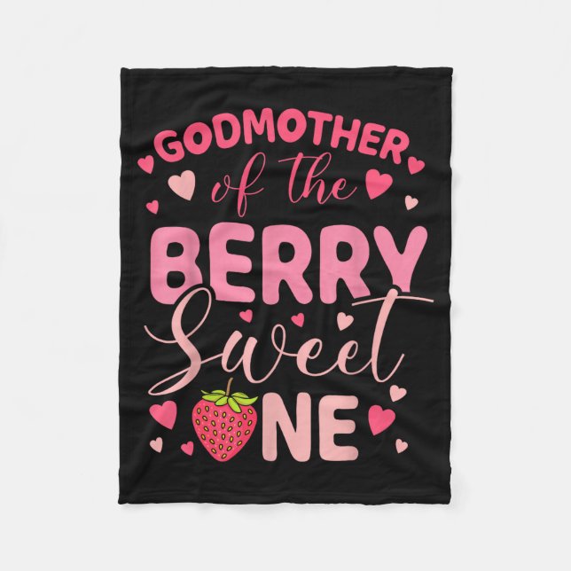 Cobertor De Velo Godmother of the berry sweet one strawberry first (Frente)