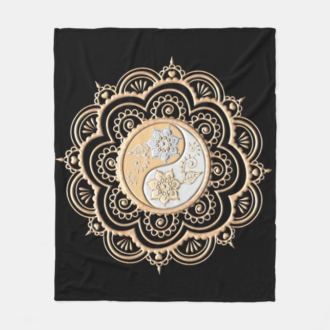 Cobertor De Velo Gold & Silver Mandala (Frente)